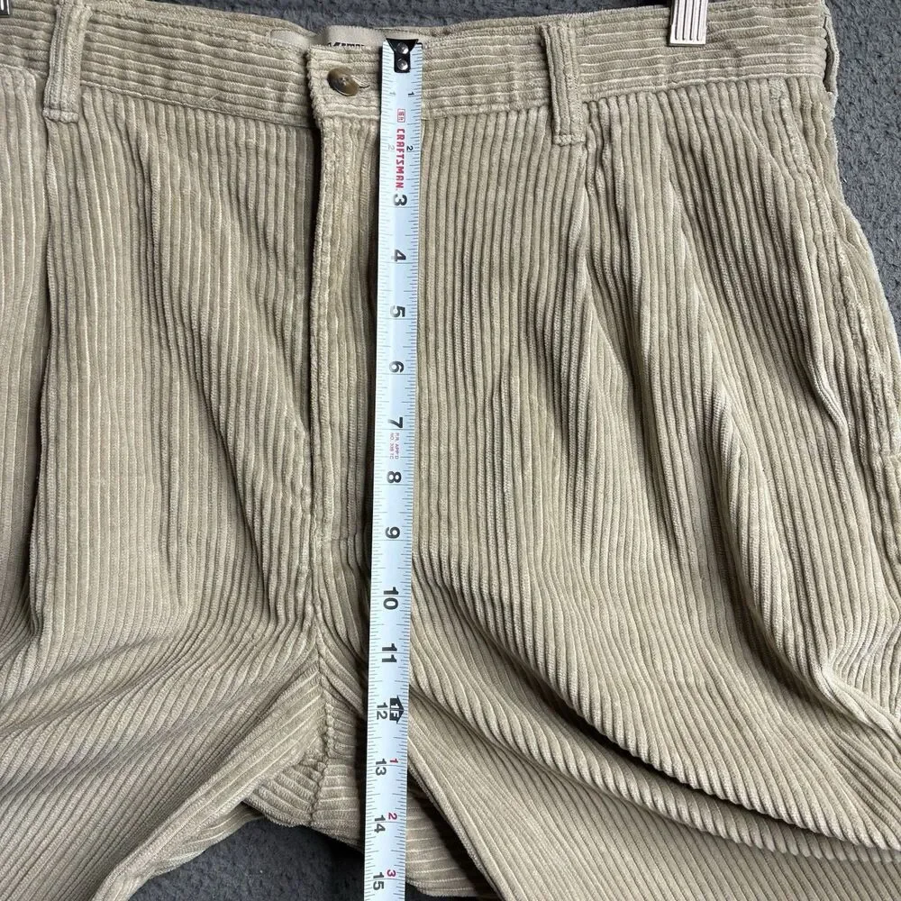 Vintage 90'S Dockers Khakis corduroy pants two-pleat wide wale men's size 36x32